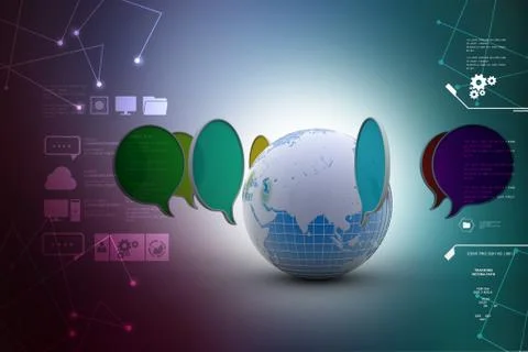 3d illustration of Communication concept Stock Illustration