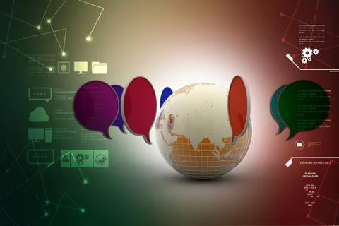 3d illustration of Communication concept イラスト素材