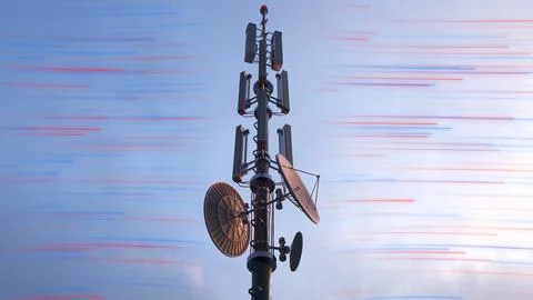 3d Illustration of a communication tower Stock Illustration