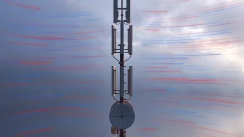 3d Illustration of a communication tower Stock Illustration