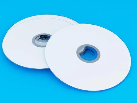 3D Illustration of Compact discs on color background Illustrazione stock