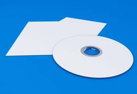 3D Illustration of Compact discs on color background Illustrazione stock