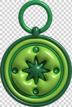 3D illustration. Compass tool. Navigation device. Compass object for naviga.. Stock Illustration