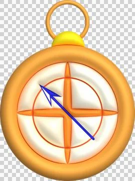 3D illustration. Compass tool. Navigation device. Compass object for naviga.. Stock Illustration