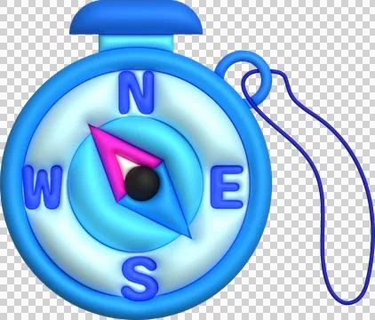 3D illustration. Compass tool. Navigation device. Compass object for naviga.. 스톡 일러스트