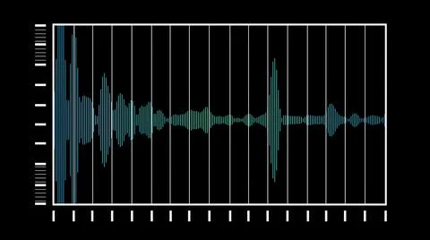 3D illustration - computer generated equalizer bars in waveform audio spectru Stock Illustration