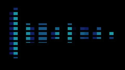 3D illustration - computer generated equalizer bars in waveform audio spectru Stock Illustration