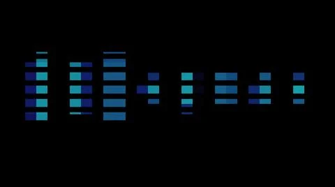 3D illustration - computer generated equalizer bars in waveform audio spectru Stock Illustration