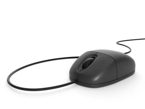 3d illustration: computer mouse close-up Stock Illustration
