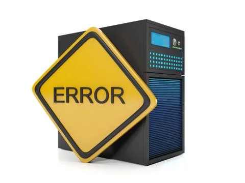 3d illustration: computer technology: access error, server failure Stock Illustration