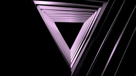 3D illustration -  of concentric simple triangles tunnel 스톡 일러스트