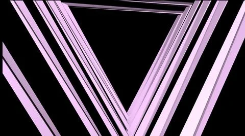 3D illustration -  of concentric simple triangles tunnel Stock Illustration