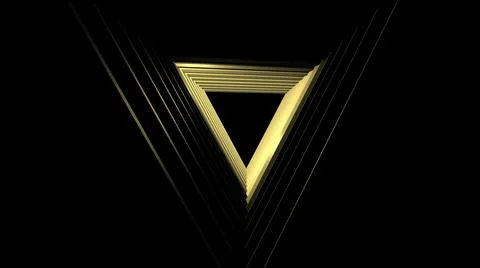 3D illustration -  of concentric simple triangles tunnel 스톡 일러스트