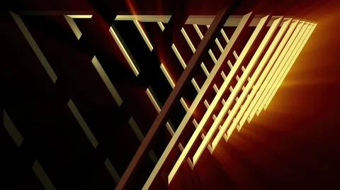 3D illustration -  of concentric simple triangles tunnel Stock Illustration