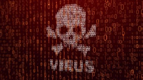 3d illustration with concept of computer virus Stock Illustration