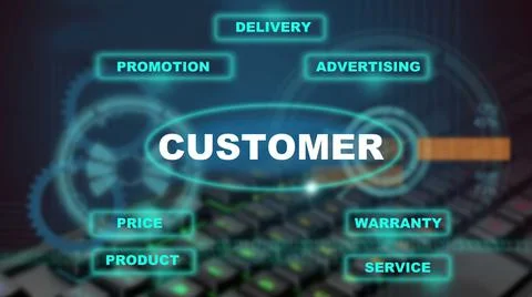 3D illustration - concept of customer Stock Illustration