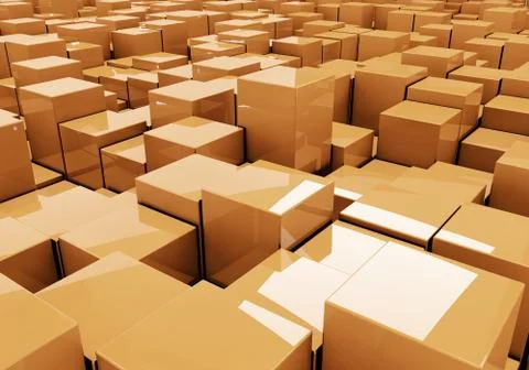 3d Illustration of cubes as a backround Stock Illustration