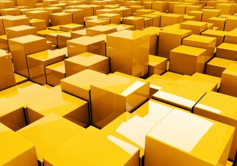 3d Illustration of cubes as a backround Stock Illustration