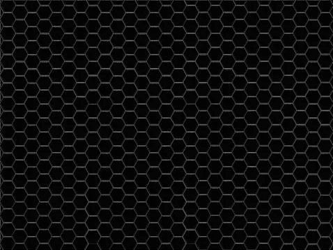 3d illustration Dark background or texture with a metal grid Stock Illustration