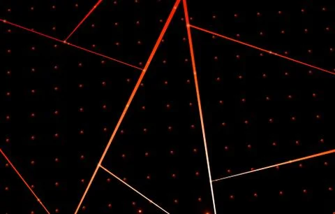 3d illustration, dark background with relief dots And light lines that pass t Stock Illustration