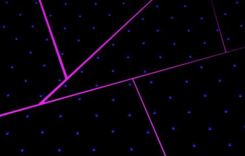 3d illustration, dark background with relief dots And light lines that pass t Stock Illustration