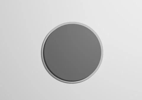 3D illustration of a dark gray circle podium or stand top view flat lay produ Illustrazione stock