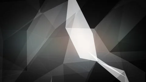 3d illustration of a dark grey triangles background. Illustrazione stock