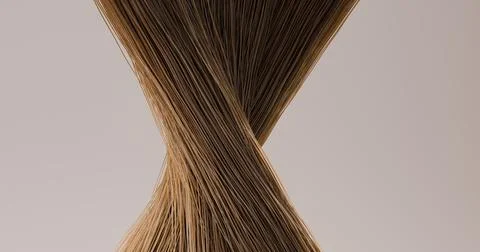 3D illustration dark strands cross to form a knot Illustrazione stock