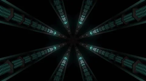3d illustration of dark tunnel loop Stock Illustration