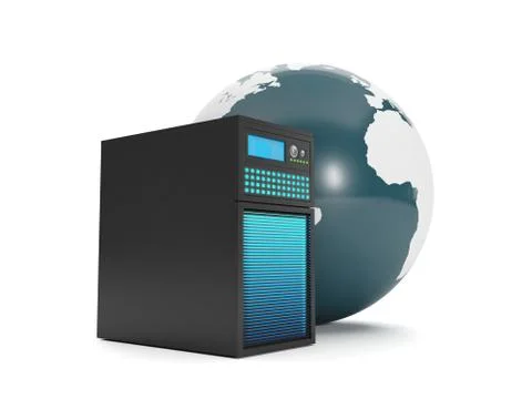 3d illustration: data storage. server Stock Illustration
