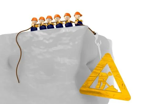 3d illustration with in developement sign Stock Illustration