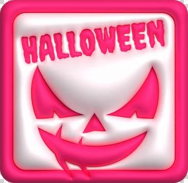 3d illustration, devil pumpkins face icon button for halloween and hallowee.. Illustrazione stock