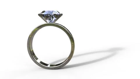 3d illustration of  a  diamond ring Stock Illustration