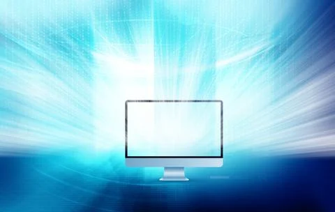 A 3D illustration of a digital data, Internet connection concept, programming Stock Illustration