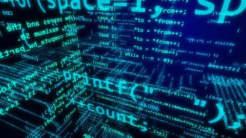 3d illustration of Digital technology on display. Abstract IT technology back Stock Illustration