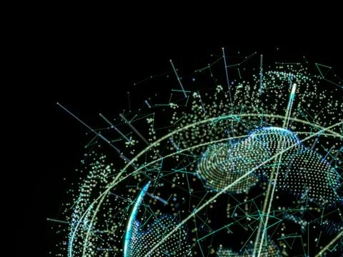 3d illustration of digital virtual planet Earth Stock Illustration