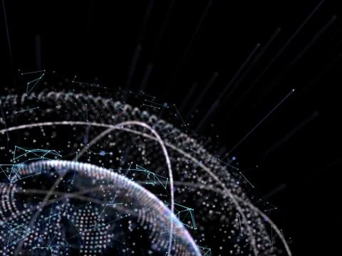 3d illustration of digital virtual planet Earth イラスト素材