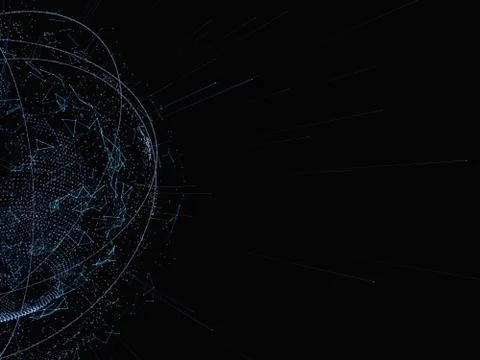 3d illustration of digital virtual planet Earth イラスト素材