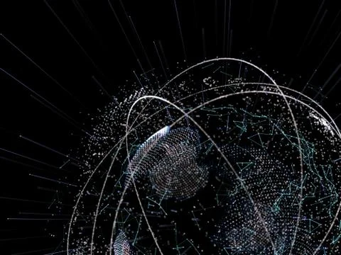 3d illustration of digital virtual planet Earth 스톡 일러스트