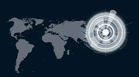 3D illustration. Digital world. Global connection. 스톡 일러스트