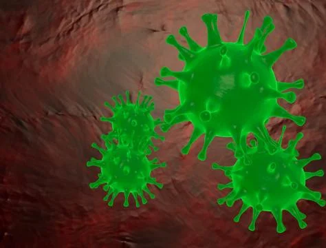 3d Illustration of Disease or Bacteria in the Body 스톡 일러스트