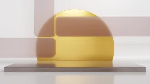 3D illustration of display background with blurred glass elements Illustrazione stock