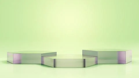 3D illustration of display background with blurred glass elements Ilustración de archivo
