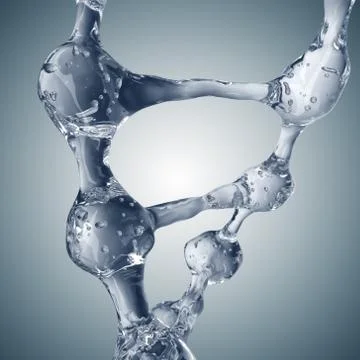 3d illustration of DNA molecule model from water 스톡 일러스트