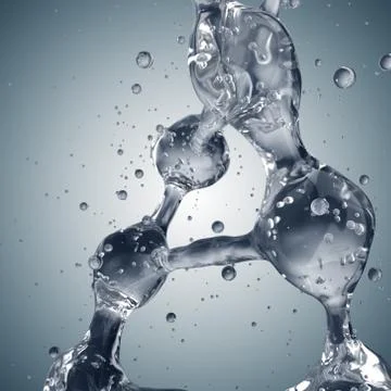 3d illustration of DNA molecule model from water 스톡 일러스트