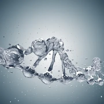 3d illustration of DNA molecule model from water 스톡 일러스트
