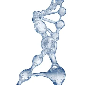 3d illustration of DNA molecule model from water Stock Illustration