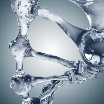 3d illustration of DNA molecule model from water 스톡 일러스트