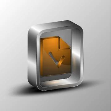 3d illustration of document symbol Stock Illustration