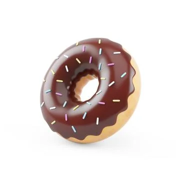 3d illustration of a donut Stock Illustration